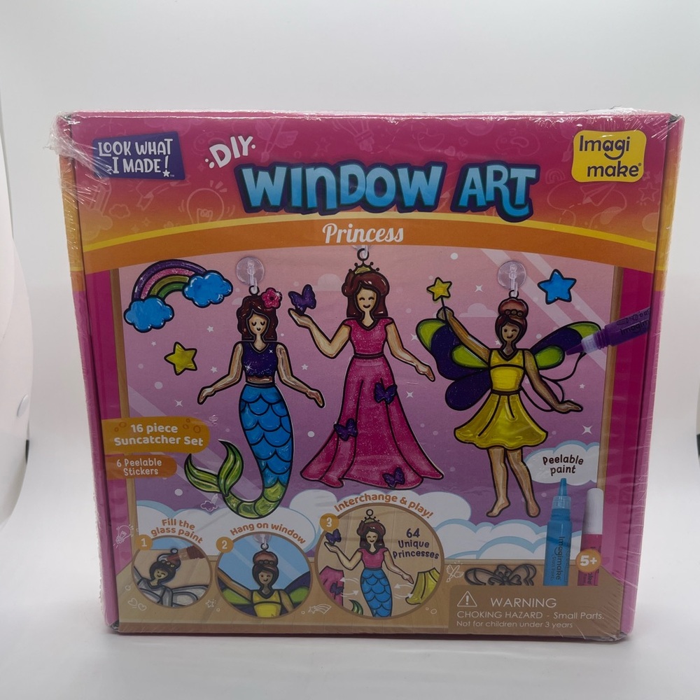 Imagimake Window Art Princess Suncatcher Kit Arts & Crafts for Kids New Sealed!